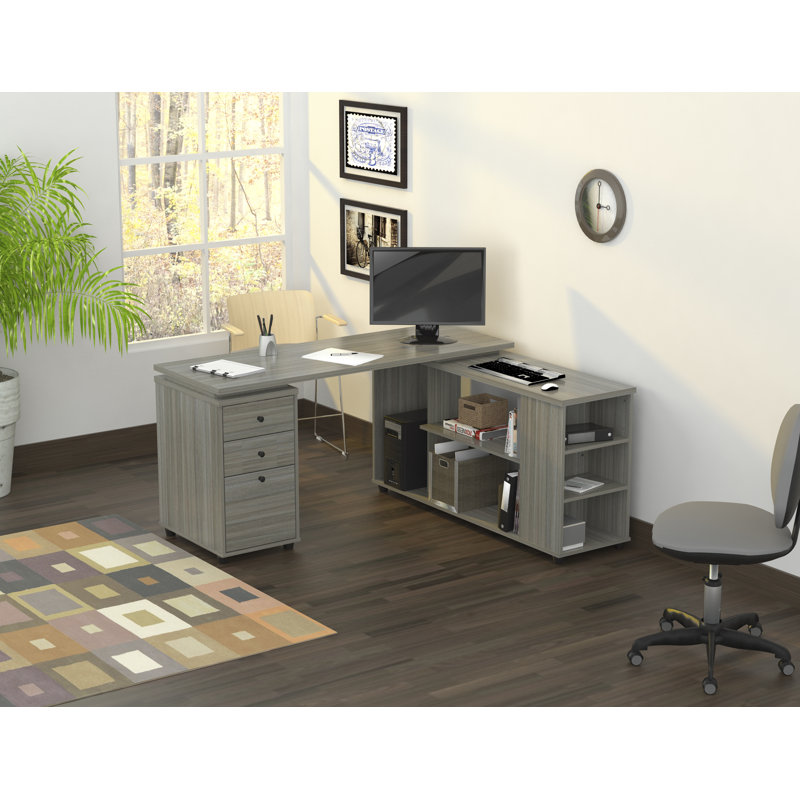 Winston Porter Windsor Reversible LShape Computer Desk & Reviews Wayfair